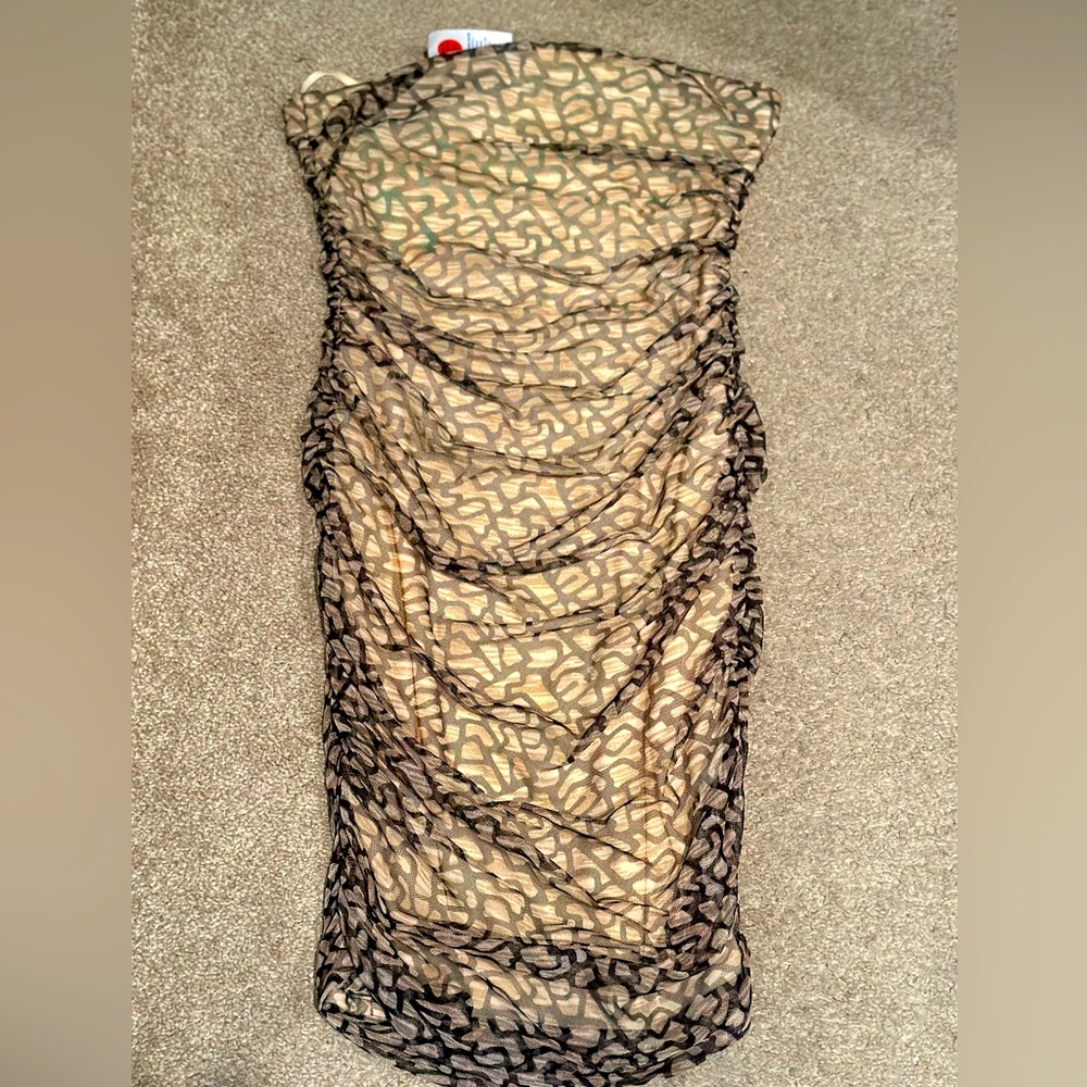 Strapless Animal print Dress